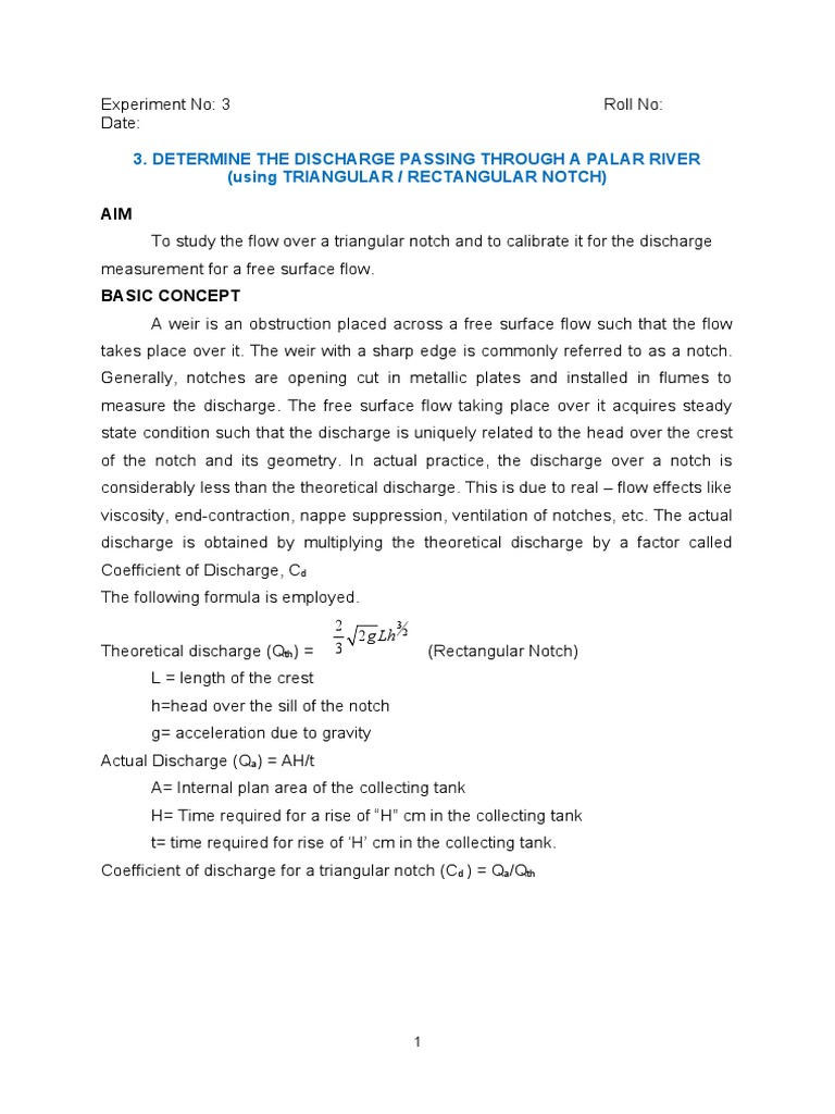 FMExperiment 3 Rectangular Notch PDF Cartesian Coordinate System