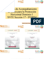 Jornada de Acompañamiento - Promoción Horizontal - SNTE S17 Dominio 1