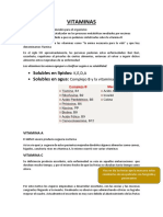 Vitaminas: clasificación, funciones y estudios sobre su relación con enfermedades