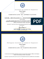 Certificate of Appreciation Engr. Reynaldo L. Esguerra, Fpiche
