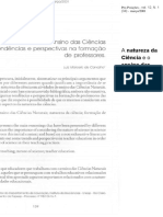 CARVALHO, Luiz - A Natureza Da Ciência e o Ensino Das Ciências - Tendências e Perspectivas Na Formação de Professores