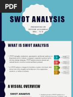 Swot Analysis: Presented by Piyush Aggarwal Bba - Vi E