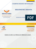 Bibliometric Analysis: Accounting Research Methodology
