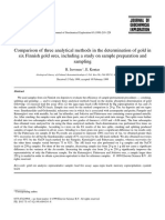 Geokniga Comparison Three Analytical Methods Determination Gold Six Finnish Gold Ore