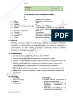 Sílabo de Redes y Comunicaciones I (R)