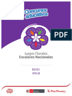 Libro - Bases de Los Juegos Florales Escolares Nacionales 2019