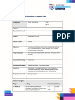 Secondary - Collaboration - Lesson Plan