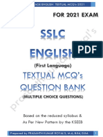 Engish 1st Language MCQ's Question Bank