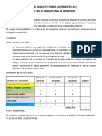 Teoría del conflicto: Pautas para el trabajo final