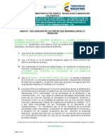 Anexo No. 3 Declaracion de Las Partes Desarrolladoras