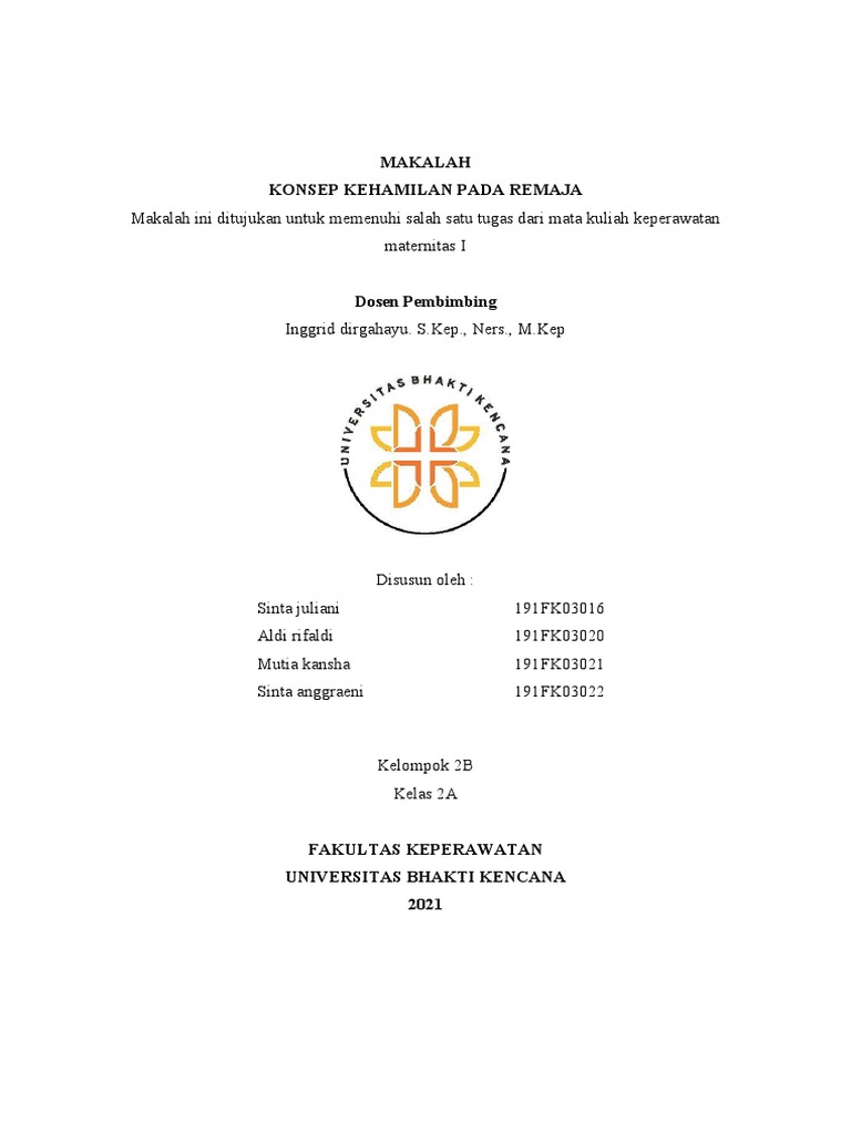 Konsep Kehamilan Remaja | PDF