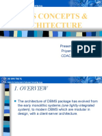 Dbms Concepts & Architecture: Presented By:-Priyanka Naveen CDAC, Noida