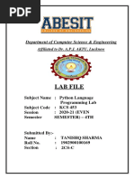 Lab File: Department of Computer Science & Engineering