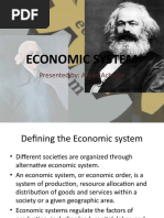 Economic System: Presented By: Arpan Acharya