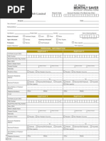 Monthly Saver Account Opening Form