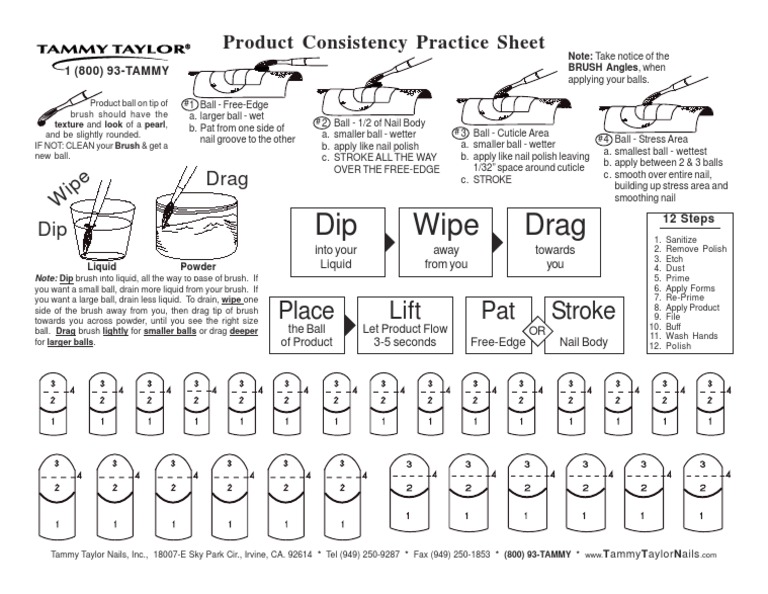 Free Printable Acrylic Nail Practice Sheet