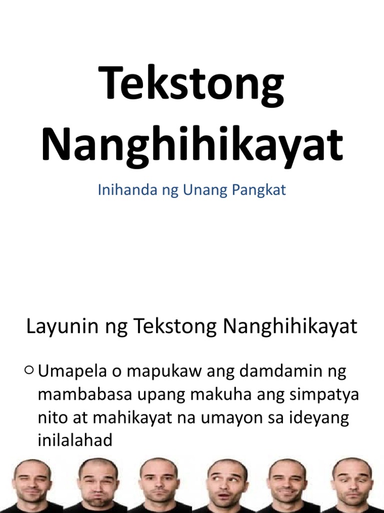 Tekstong Nanghihikayat Pdf