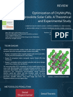 Review Optimization of CH3NH3PbI3 perovskite solar cells - A theoretical and experimental study