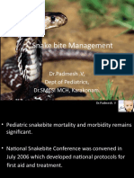 Snake Bite Management: DR - Padmesh .V, Dept of Pediatrics, DR - SMCSI MCH, Karakonam