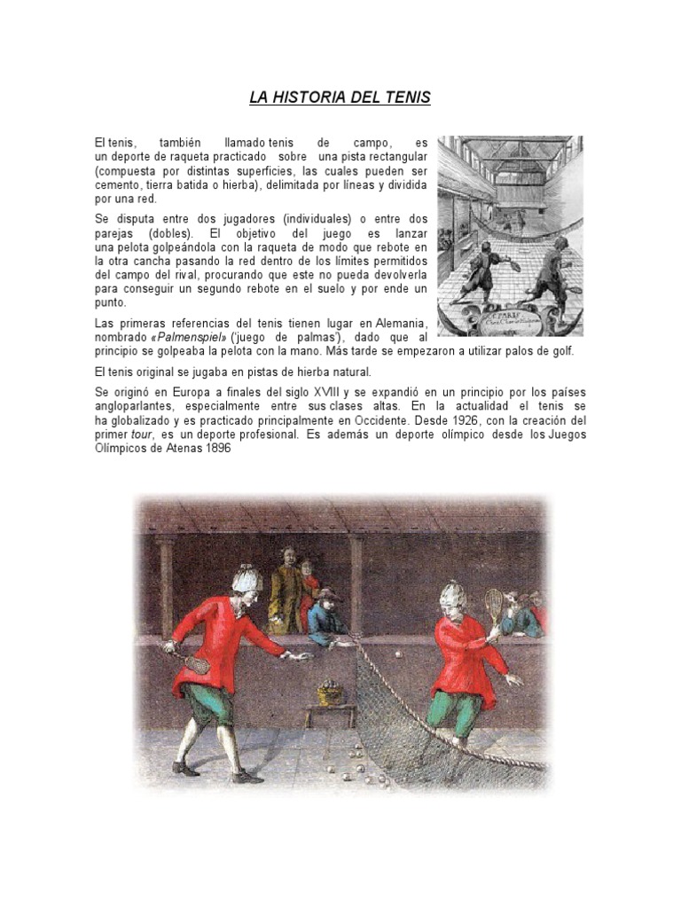 La Historia Del Tenis | PDF