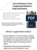 Pokémon Go and Dreams: From Virtual To Augmented Reality in Gaming and Dreams