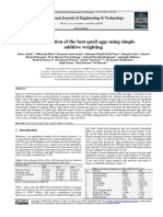 Determination of The Best Quail Eggs Using Simple Additive Weighting