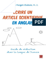 Ecrire Un Article Scientifique en Ang