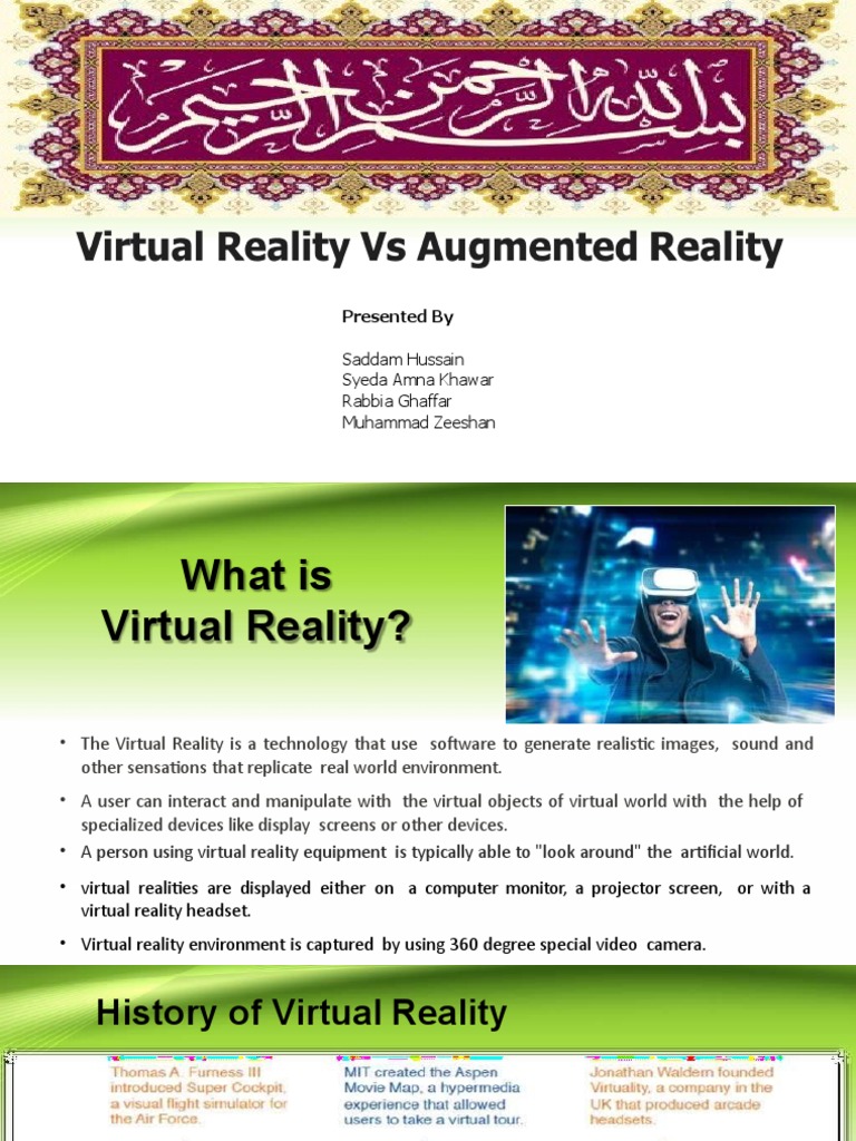 Virtual Reality and Augmented Reality Overview | PDF | Virtual Reality ...