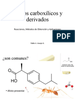 Ácidos carboxílicos y derivados reacciones aplicaciones