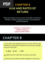 CHAPTER 8 Risk and Rates of Return