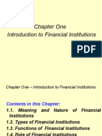 Ch. 1 Introduction To Financial Institutions