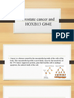 Prostate Cancer and HOXB13 G84E