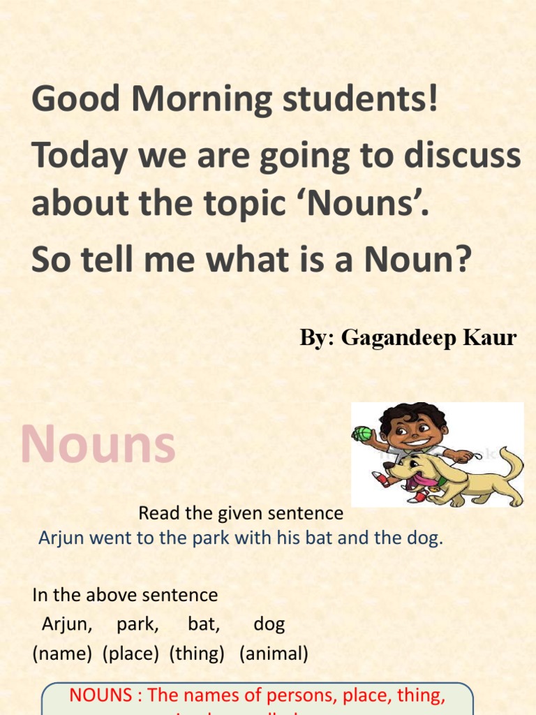 NOUNS PPT Class 4 | Download Free PDF | Plural | Noun