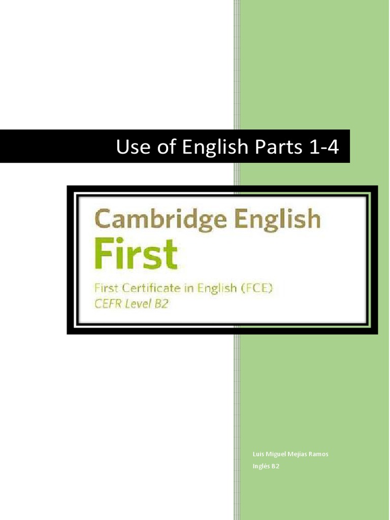 Use of English Exam Guide B2 | PDF | Phrase | English Language