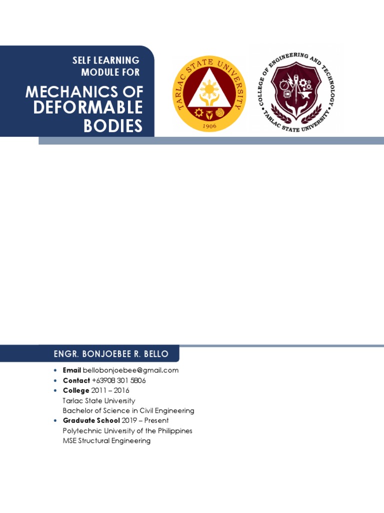 Mechanics of Deformable Bodies Syllabus | PDF | Stress (Mechanics ...