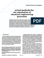 Numerical Methods For The Simulation of Chemical Engineering Processes