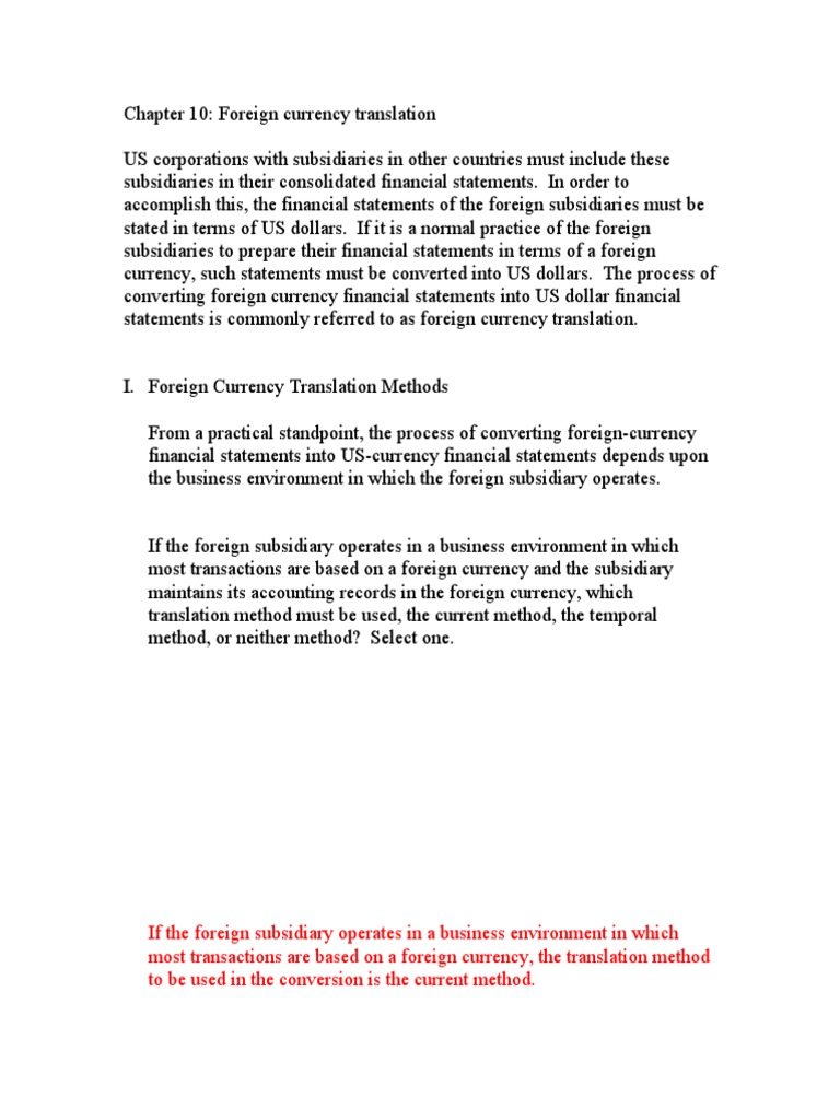 Foreign Currency Translation Methods A Guide to Converting Foreign