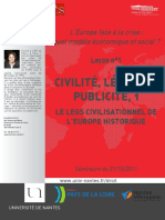 Jean-Marc Ferry 01. Civilité, Légalité, Publicité, 1. Le Legs Civilisationnel de L'europe Historique