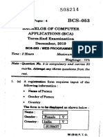 Bachelor of Computer Applications (Bca) Term-End Examination December, 2019