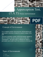 Thematic Apperception Test, (T.A.T) : Presses and Environment