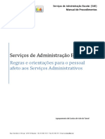 Manual SAE regras serviços administrativos escola