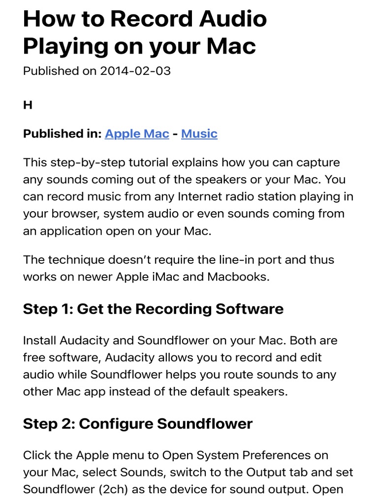 How To Record Audio Playing On Your Mac Digital Inspiration PDF