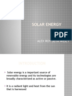 Solar Energy: Alex Roy Jeya Wesly