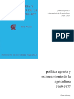 Política Agraria y Estancamiento de La Agricultura. 1969-1977 -Elena Alvarez