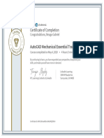 CertificateOfCompletion_AutoCAD Mechanical Essential Training