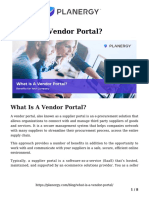 What Is A Vendor Portal