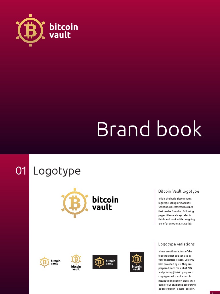 Bitcoin Vault Brand Guidelines | PDF | Logos | Typefaces