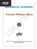 Technical Dossier: Cereal Flakes: Rice