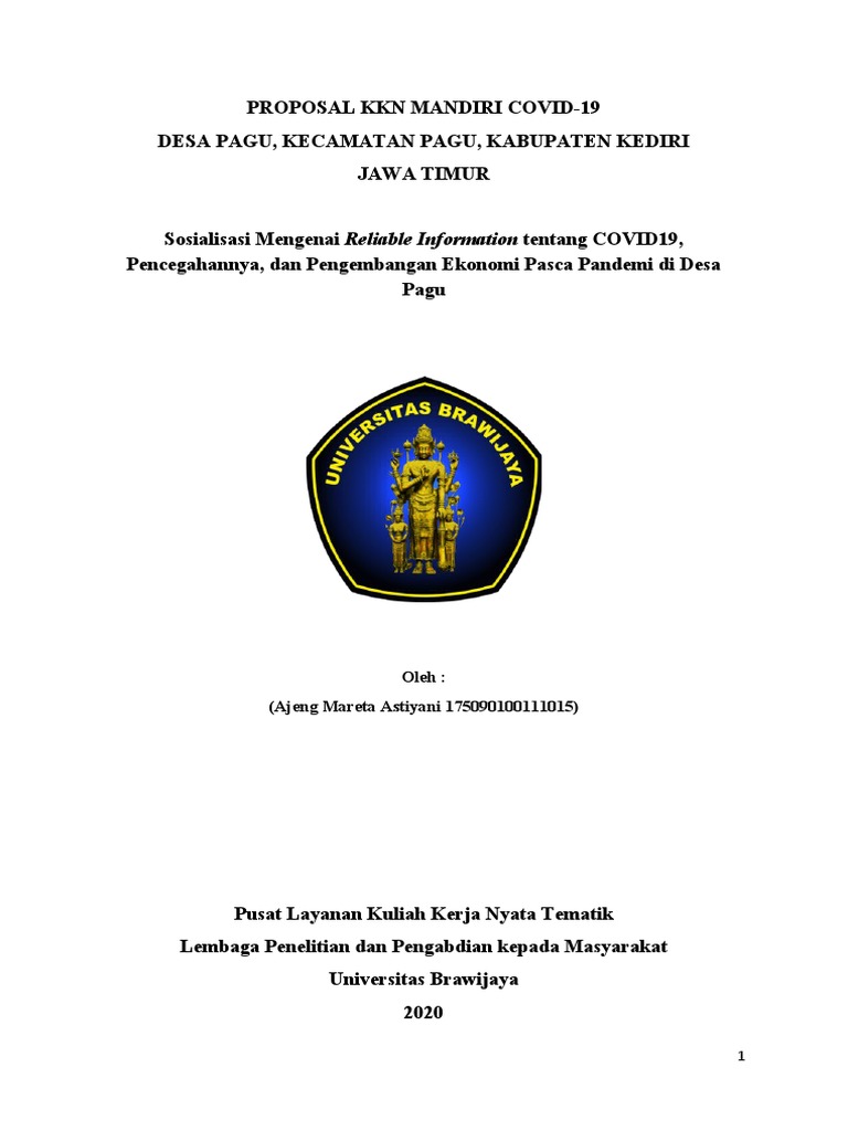 Proposal KKN Mandiri Ajeng | PDF | Ilmu Sosial