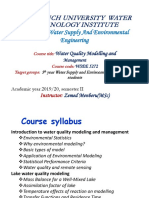 Water Quality Management and Modelling Note